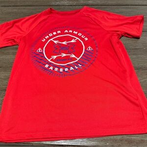 Under Armour Red Baseball Graphic Tee